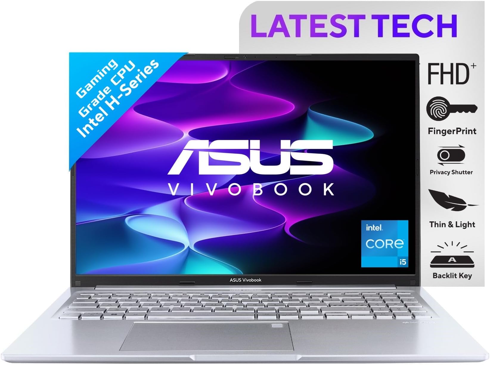 ASUS VivoBook 15 (15.6", 32GB RAM, 1TB SSD, Transparent Silver)