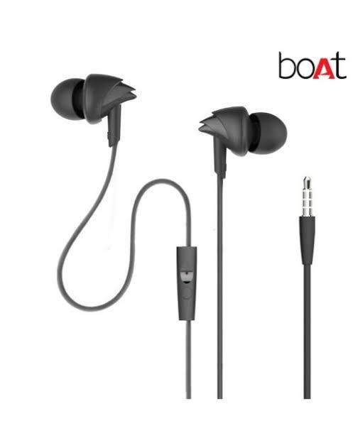 boAt BassHeads 100 In-Ear Headphones (Black)