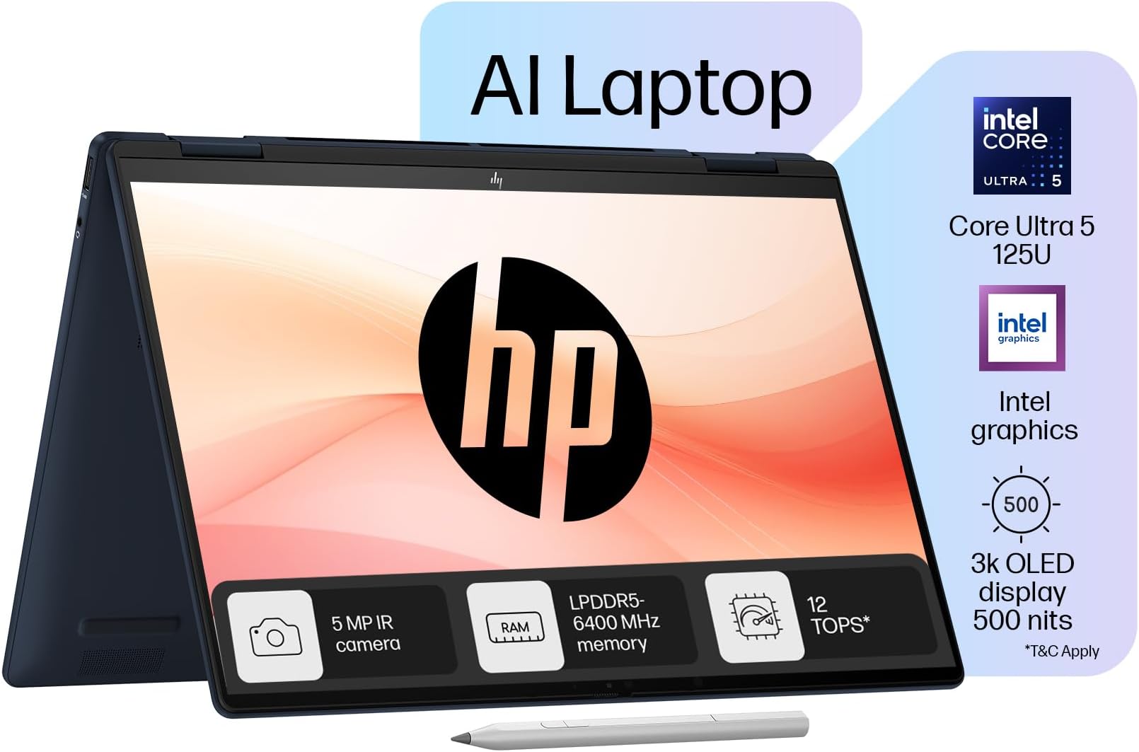 HP Spectre x360 14 (13.5", 32GB RAM, 1TB SSD, Slate Blue)