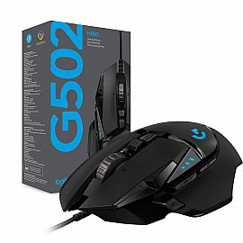 Logitech G502 Hero Wired Mouse (Black)